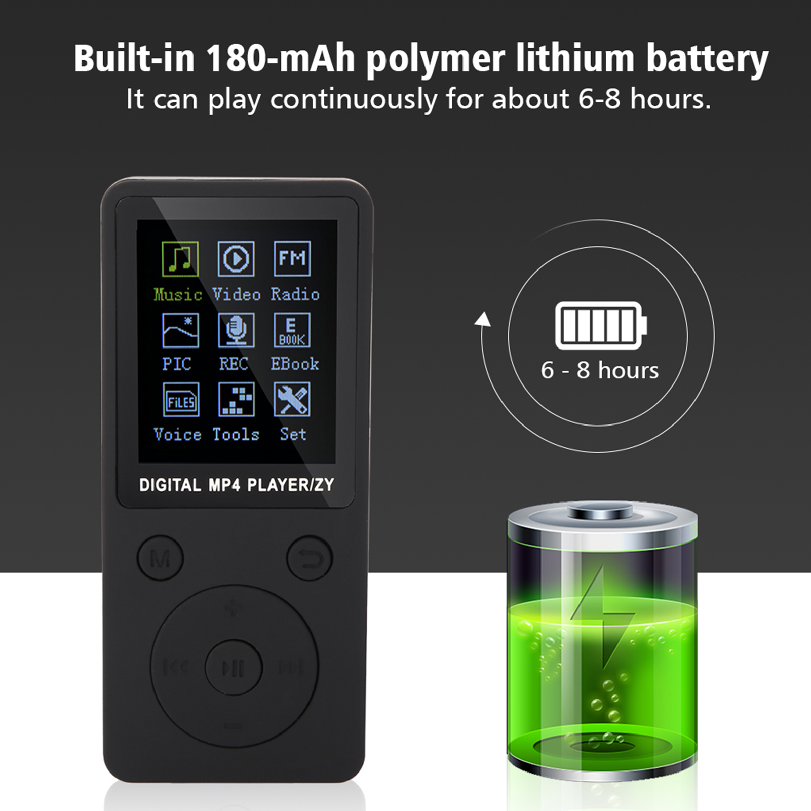 Portable Screen MP4 Music Player Support 32GB TF Card With Headphone Long St CHU - Picture 17 of 24