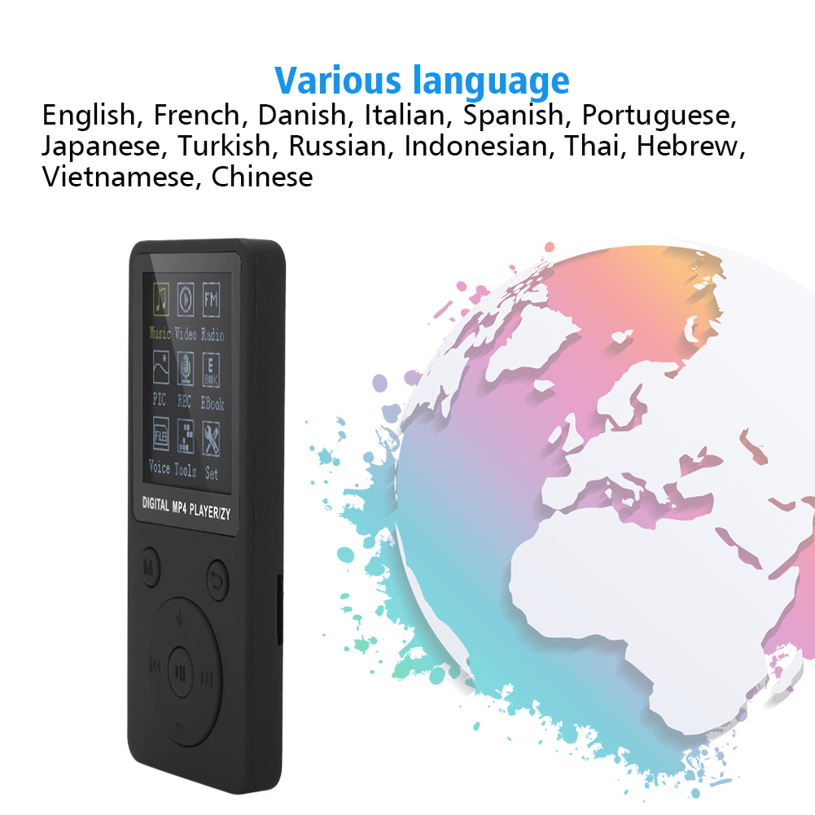 Portable Screen MP4 Music Player Support 32GB TF Card With Headphone Long St ACI - Picture 18 of 24