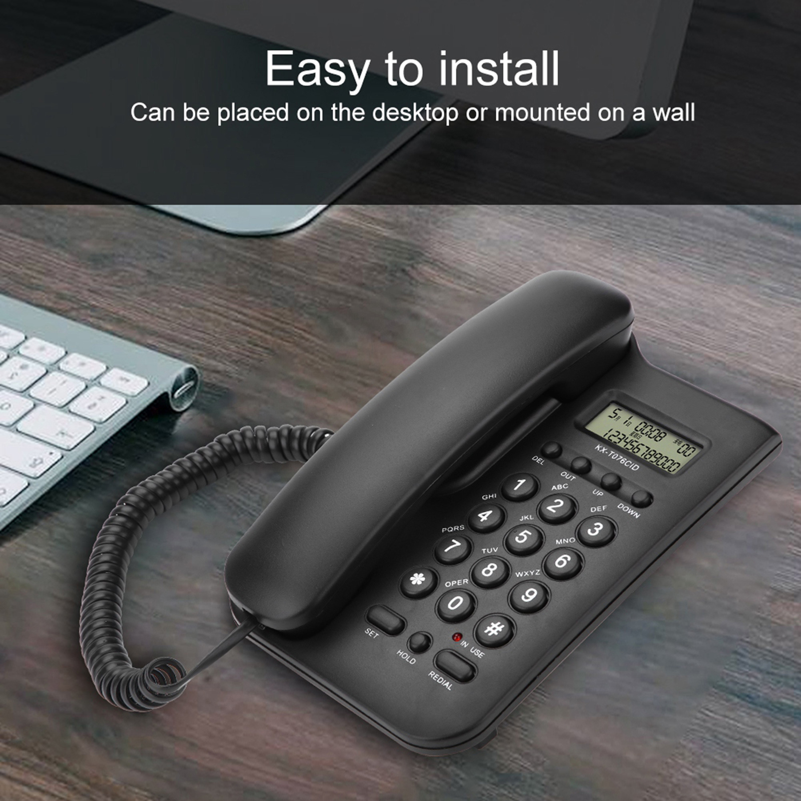 Home Hotel Wired Desktop Wall Phone Office Landline Telephone CB - Afbeelding 17 van 20