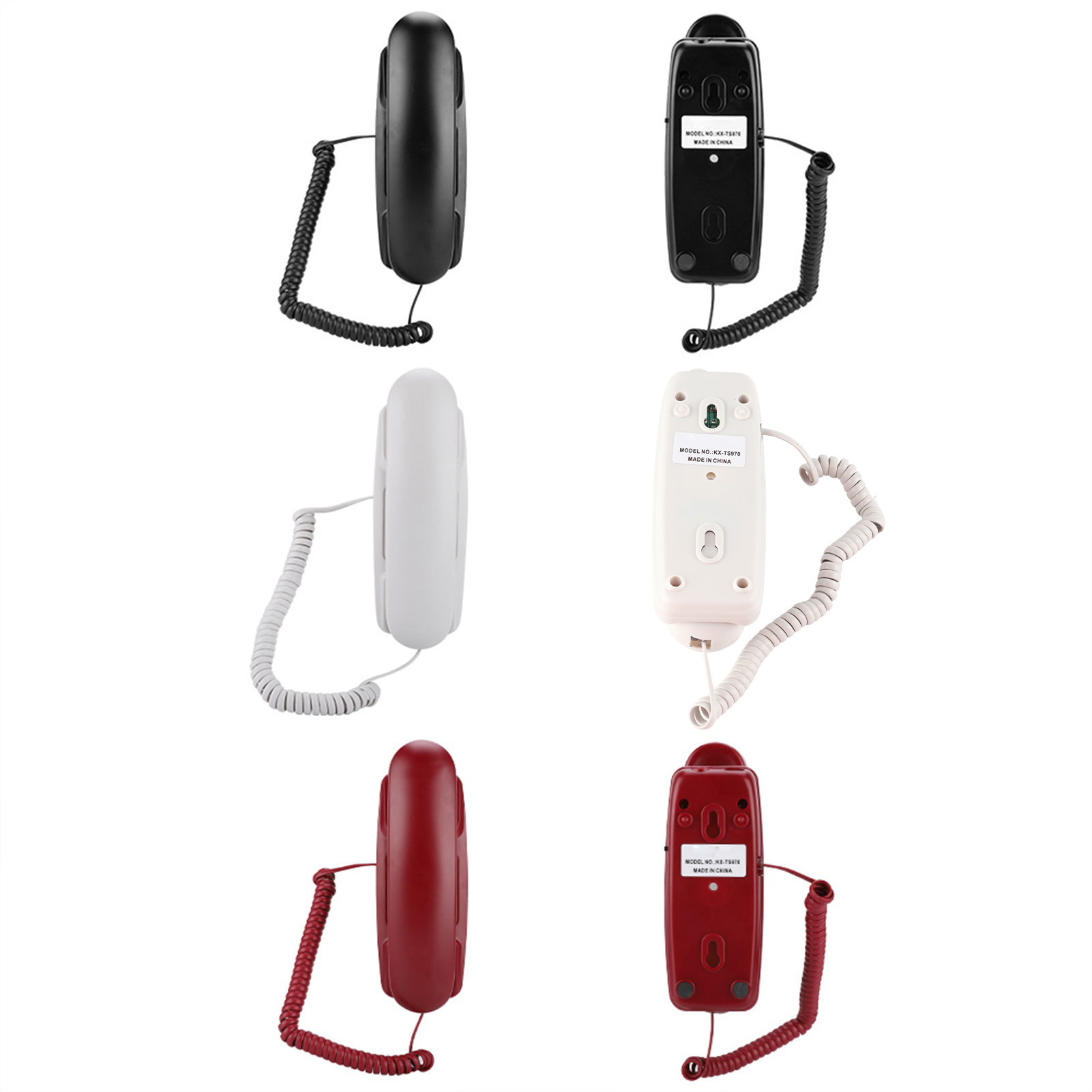 Wall Mount Landline Telephone Extension No Caller ID Home Phone For Hotel Fam FY - Afbeelding 17 van 22