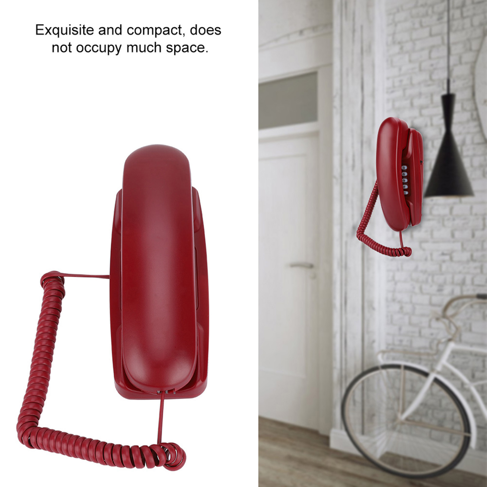 Wall Mount Landline Telephone Extension No Caller ID Home Phone For Hotel Fam FY - Afbeelding 20 van 22