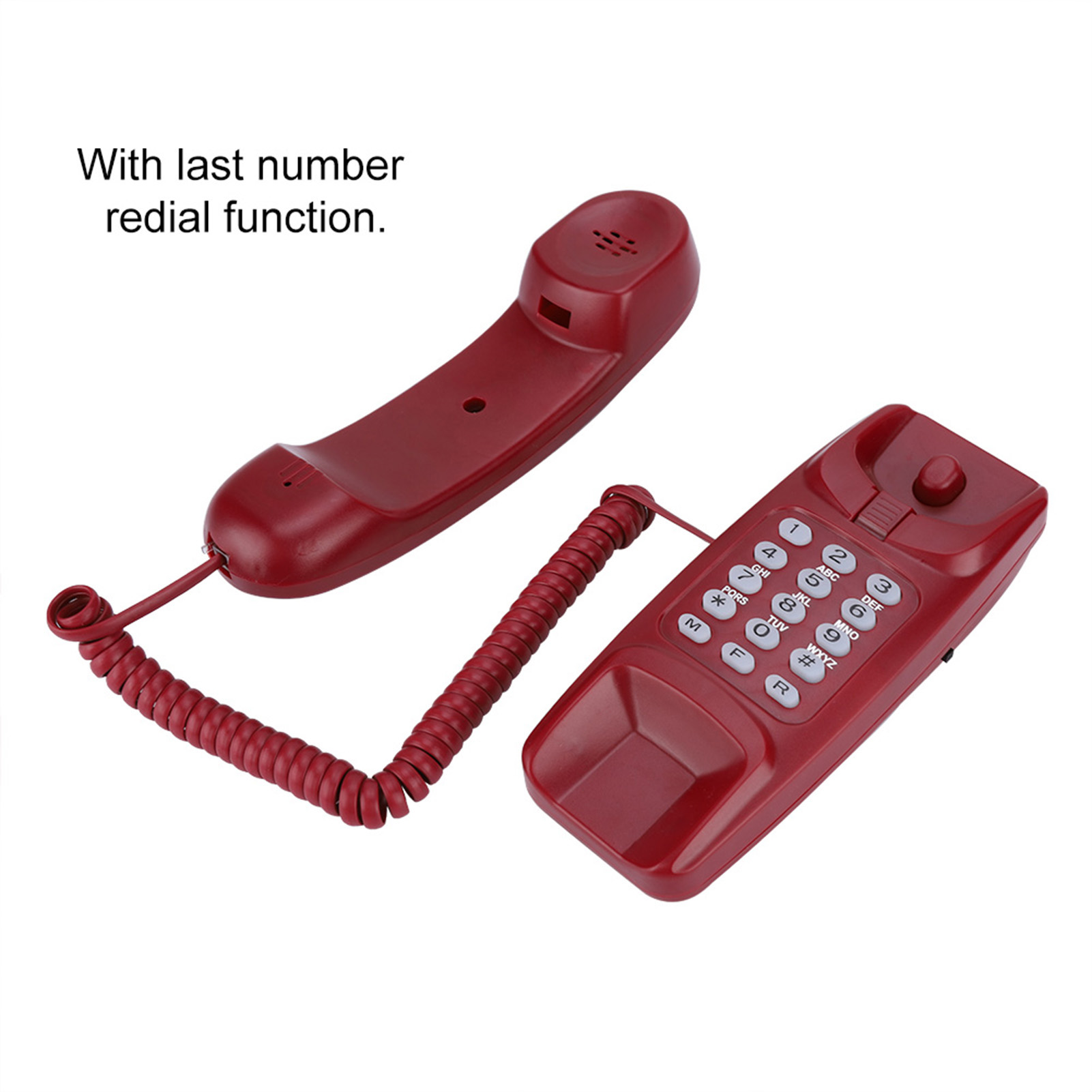 Wall Mount Landline Telephone Extension No Caller ID Home Phone For Hotel Fam FY - Afbeelding 15 van 22