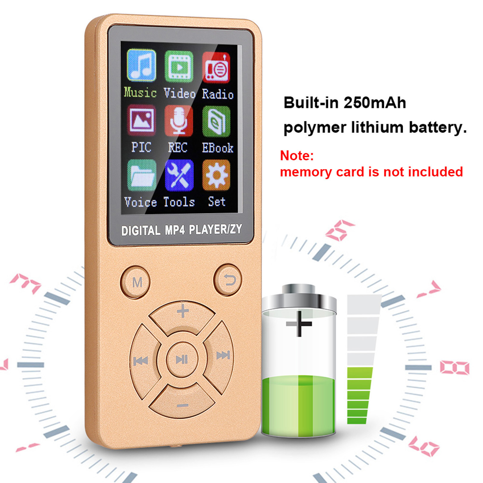T1 Music MP3 Player BT Support 32G Memory EightDiagram Tactics Buttons CB - Bild 9 von 13