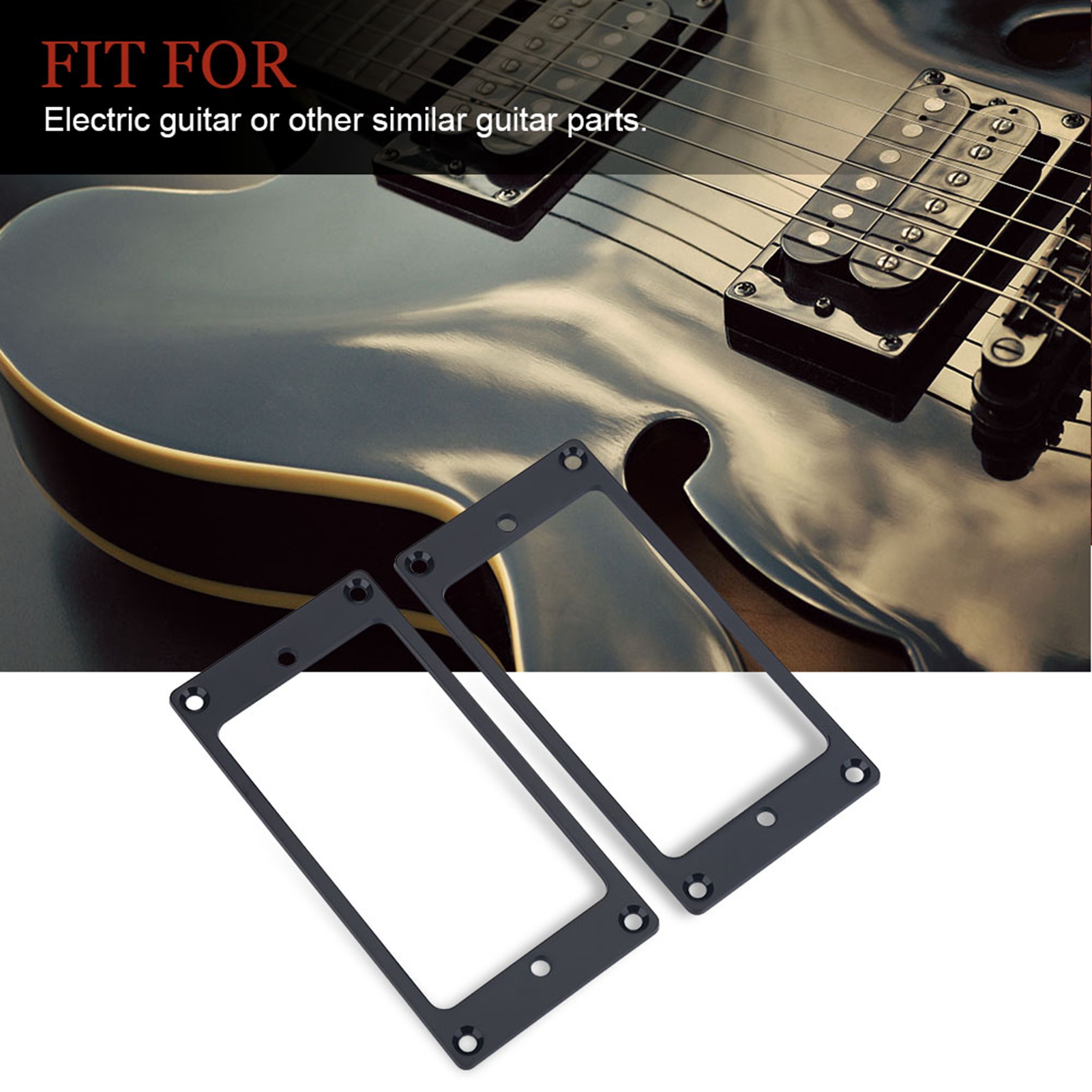 2 Stück Metall Humbucker Tonabnehmer Rahmen Tonabnehmer Montageringe für E-Gitarre - Bild 7 von 11