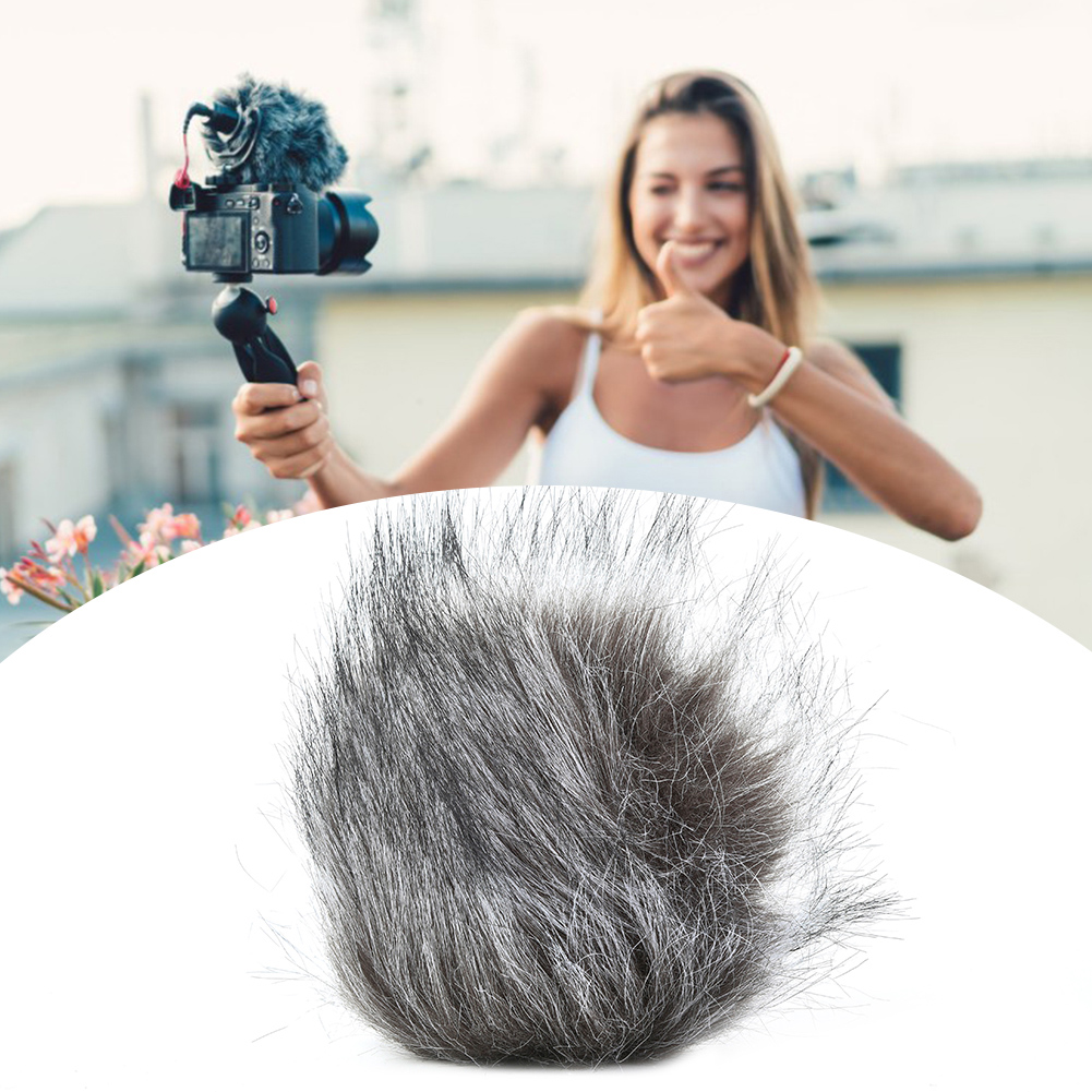 Outdoor Microphone Artificial Fur Cover Mic Windshield For Camera Recorder