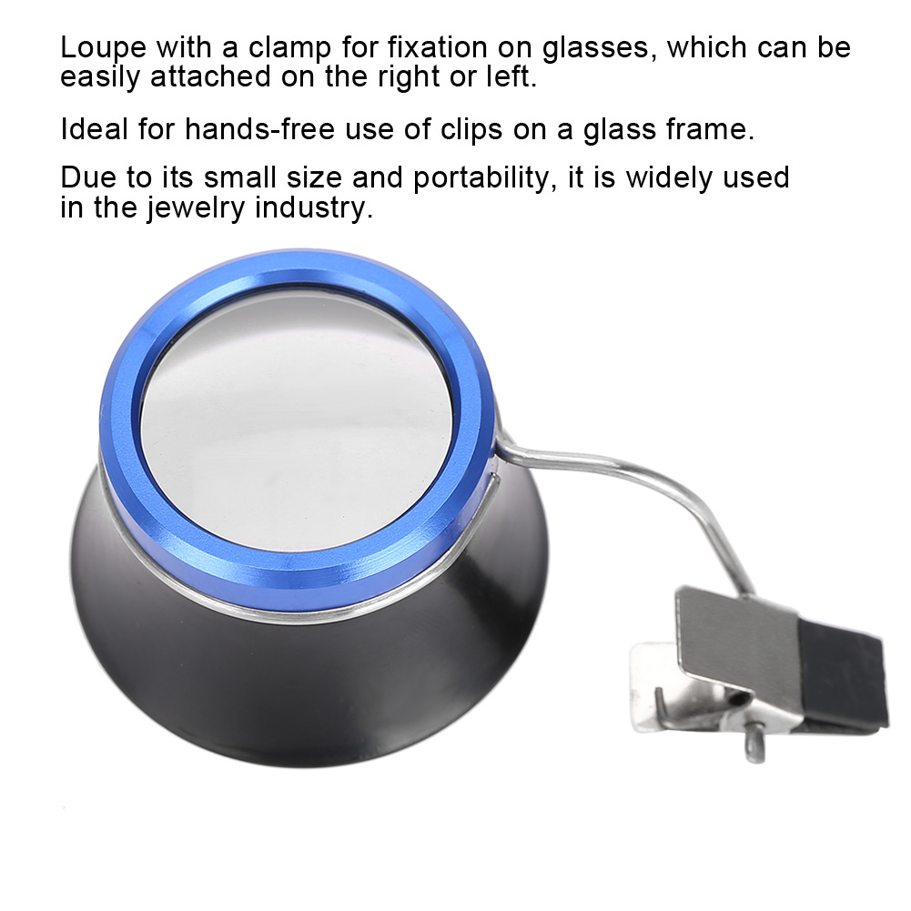 Tragbarer Clip Auf Augenglas-Magnifier Vergrößern Glas Uhrmacher Schmuck Uhr FOY - Picture 10 of 15
