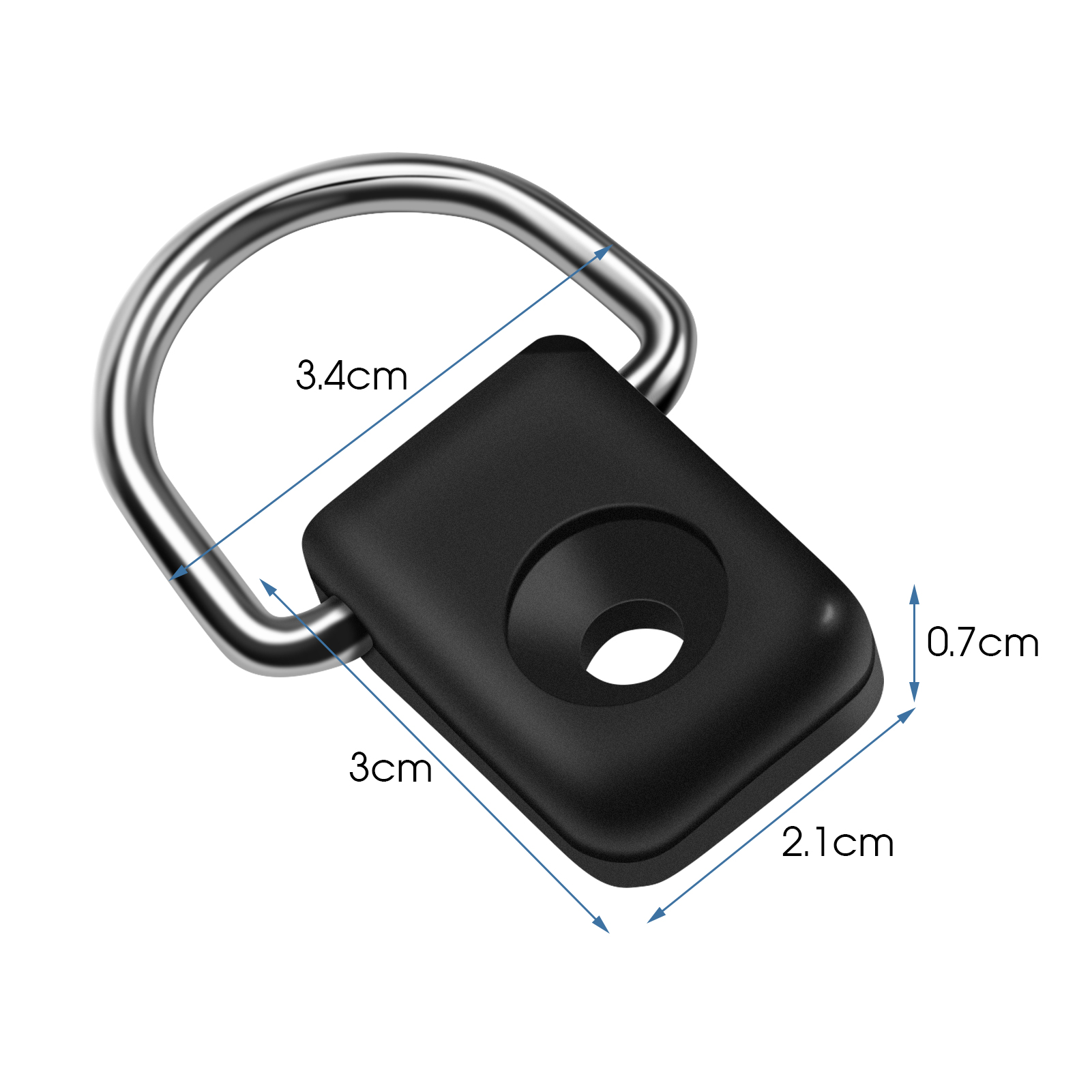 10 Stück Schwarz Kanu Kajak Angeln Takelage D Ring mit M6 Schrauben für Bungee Kit E7 - Bild 7 von 8