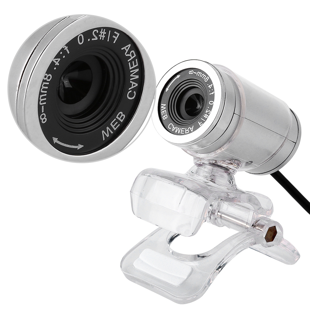 Clip On 360° USB 0.3 Megapixel HD Webcam Web Camera With Microphone NEW - Afbeelding 9 van 11