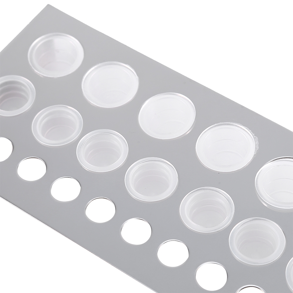 100 pz/set tappo inchiostro tatuaggio tazza contenitore plastica trucco permanente pigmento acc HAO - Foto 7 di 12