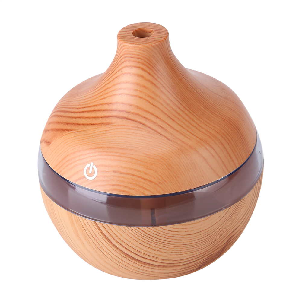 US USB LED Touch Wood Grain Air Humidifier Purifier Oil Diffuser