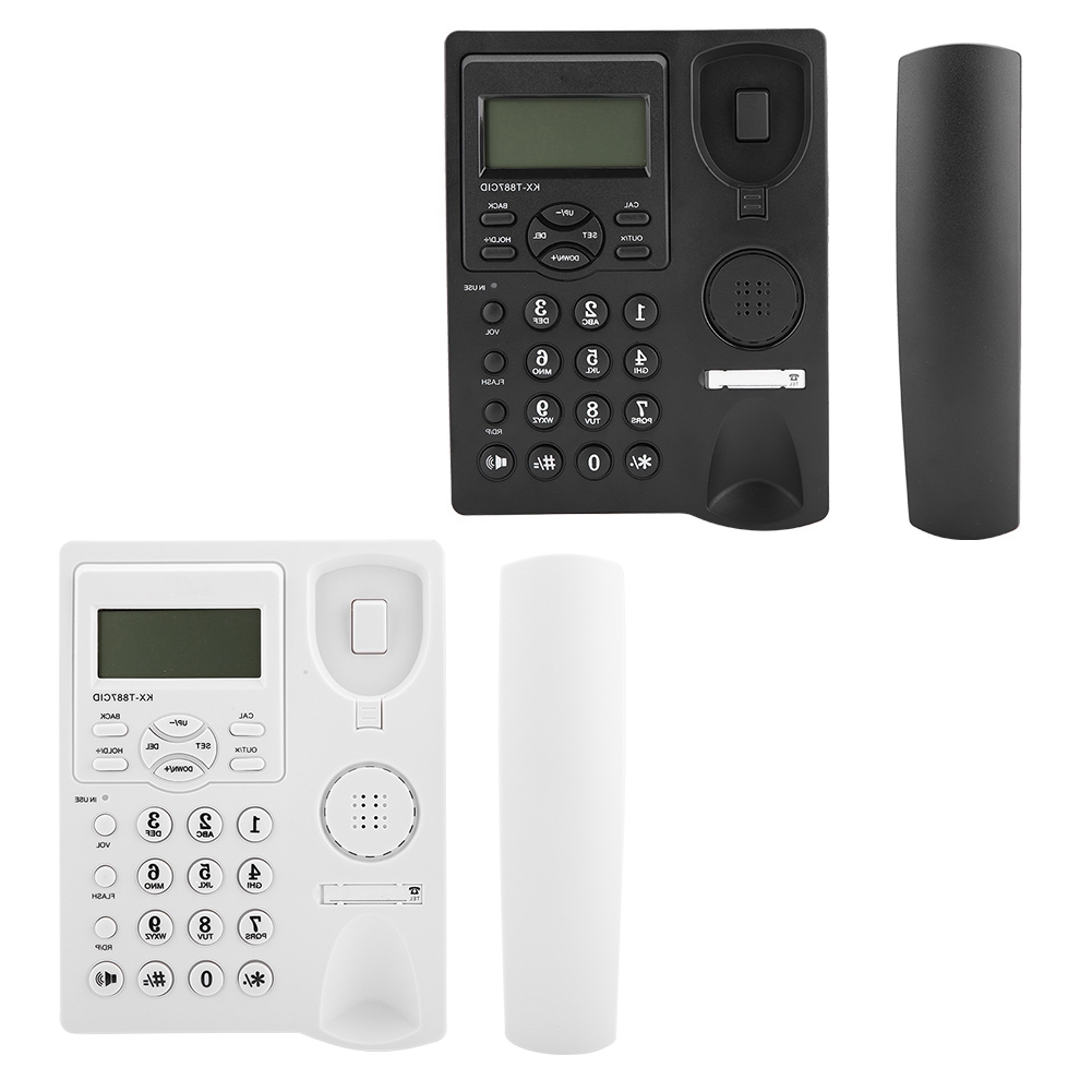 LCD Display Semi Hands Free Corded Phone With Speakerphone 3‑group Alarms Co SAL